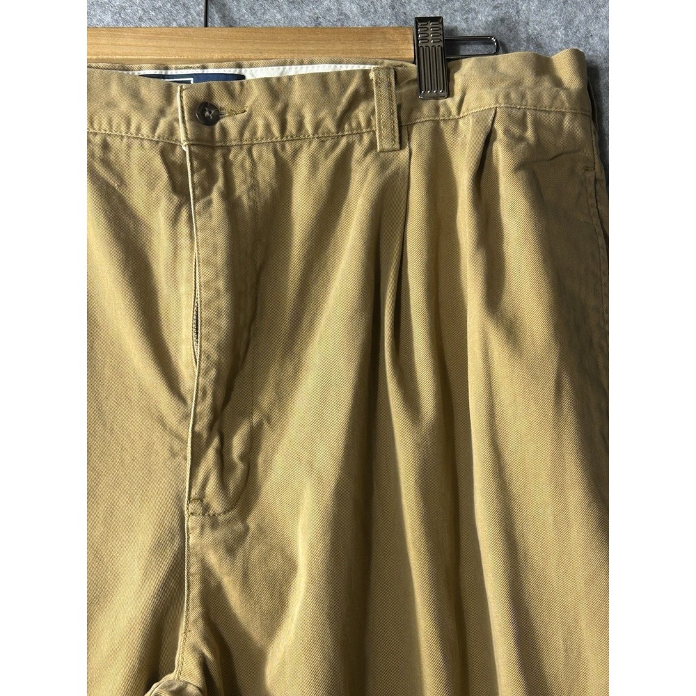 Vintage Polo Ralph Lauren Hammond Pants 38x30 Khaki Pleated Cuffed Chinos 90s